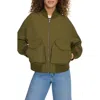 Levi's Women's Lightweight Techy Bomber Jacket In Army Green