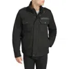 Levi's Hooded Canvas Military Jacket In Black
