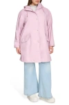 Levi's Water Resistant Hooded Raincoat In Blush