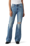 Levi's Wedgie Ripped Bootcut Jeans In Smudged Paint
