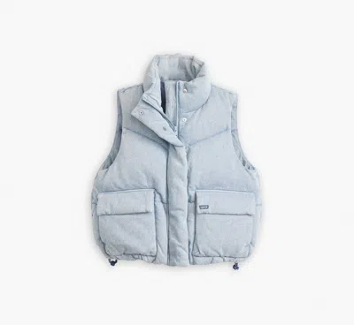 Levi's Levis Western Bubble Vest Celebrat In Blue