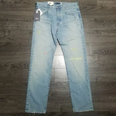 Pre-owned Levi's Levis Made & Crafted 502 Japanese Selvedged Denim Jeans Mens 32x32 Distressed In Blue
