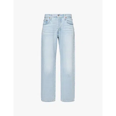 Levi's Womens Levis 501 '90s Brand-patch Straight-leg Mid-rise Denim Jeans In Ever Afternoon