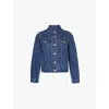 Levi's Levis Womens Partly Masked Original Trucker Striped-print Regular-fit Denim Jacket In Partly Masked