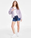 LEVI'S LEVIS WOMENS 90S TRUCKER JACKET PERFECT T SHIRT MID LENGTH SHORTS