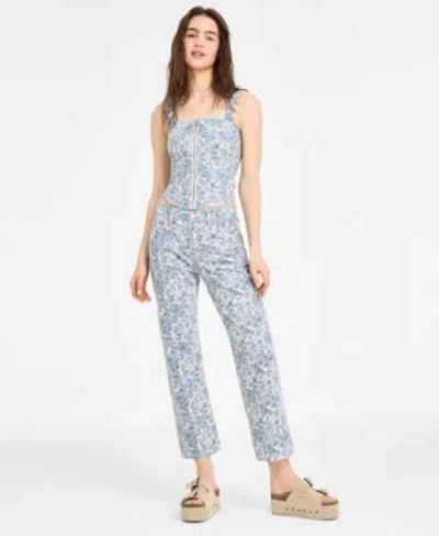 Levi's Levis Womens Floral Bustier Top Ankle Jeans In Ophelia Floral