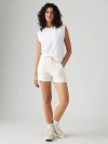 Levi's Lightweight Corduroy Carpenter Women's Shorts 33 In Egret