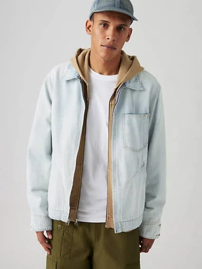 Levi's Lightweight Full-zip Mechanics Jacket In Low Light Rain
