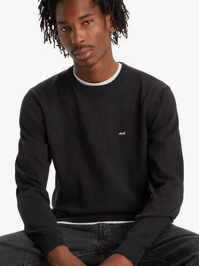 Levi's Lightweight Housemark Logo Sweater In Meteorite