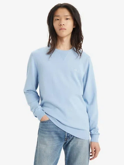Levi's Lightweight Housemark Logo Sweater In Soft Chambray Blue