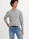 Levi's Lightweight Housemark Sweater In Midtone Heather Grey