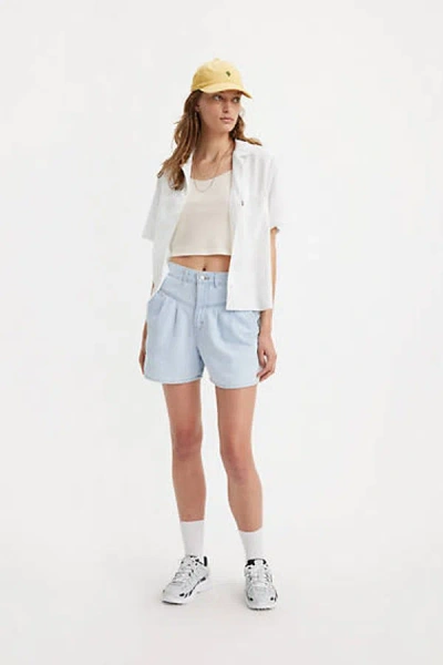 Levi's Lightweight Mom Shorts In Blue