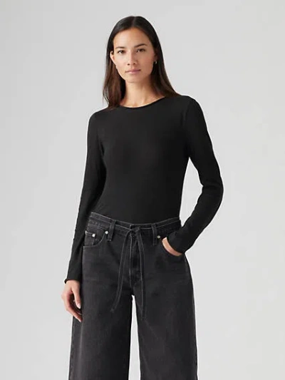 Levi's Lightweight Slub Top In Caviar