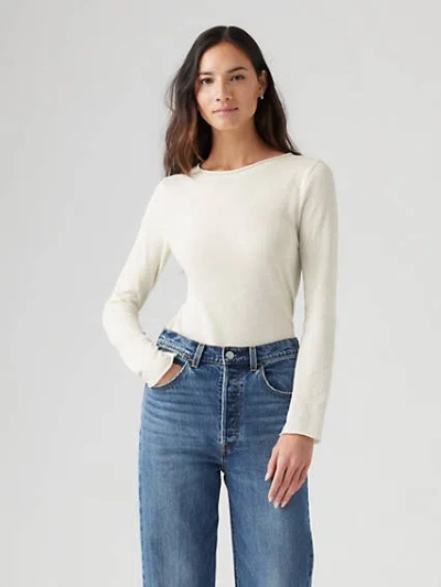 Levi's Lightweight Slub Top In Egret