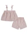 Levi's Toddler Girls 2-piece Tie Tank Top And Shorts Set In Pink
