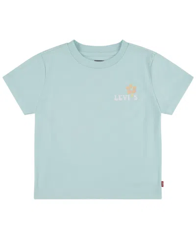 Levi's Kids' Little Girls Ocean Beach Short Sleeve T-shirt In Icy Mom