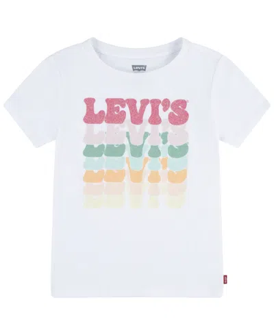 Levi's Kids' Little Girls Retro Short Sleeve T-shirt In Bright White