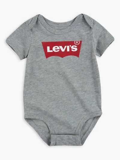 Levi's Logo Bodysuit Baby 12-24m In Grey Heather