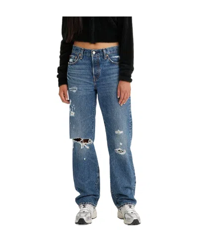 Levi's Logo Denim Trousers In Blue