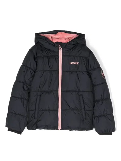 LEVI'S LOGO-EMBROIDERED PADDED JACKET