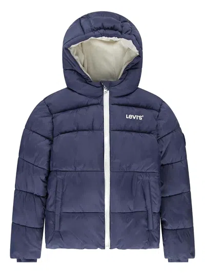 LEVI'S LOGO-EMBROIDERED PADDED JACKET