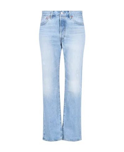 Levi's 555 Bleached Jean Straight Fit In Baby Blue