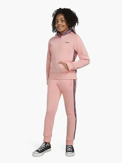 Levi's Logo Hoodie Sweatshirt Big Girls 7-16 L In Pink Icing