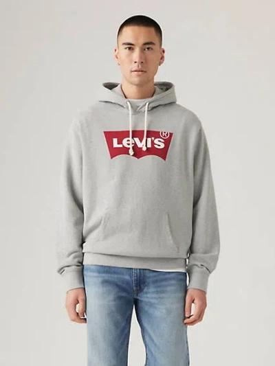 Levi's Logo Hoodie In Two Color Heather Grey