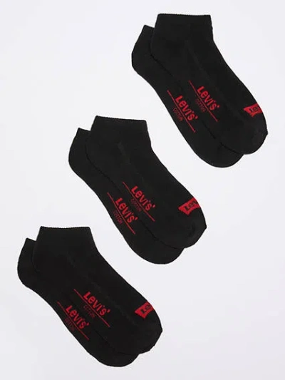 Levi's Logo Low Cut Socks (3 Pack) In Black