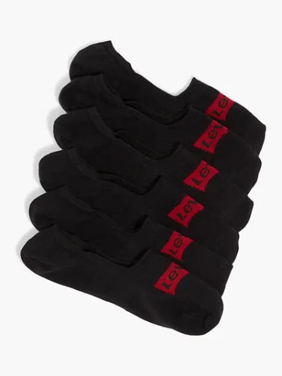 Levi's Logo No Show Socks (3 Pack) In Black