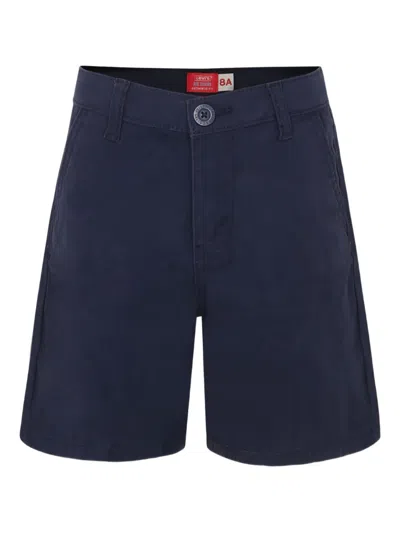 Levi's Logo-patch Shorts In 蓝色