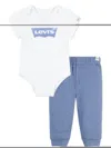 Shop Levi's Logo-print Body And Trousers Set In Blue