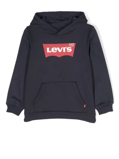 Levi's Kids' Logo-print Cotton Hoodie In Blue