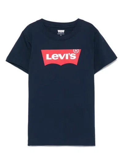 Levi's Kids' Logo-print T-shirt In Blue