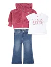 Levi's Logo-print Trousers Set In Blue