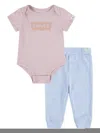 Levi's Logo-print Trousers Set In Grey