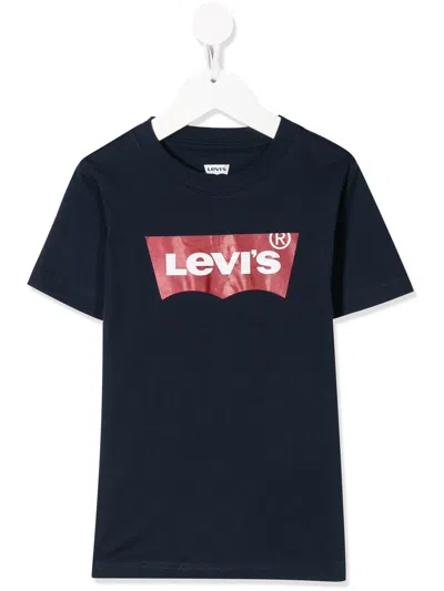 Levi's Kids' Logo Stamp T-shirt In Blue