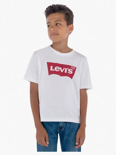 Levi's Logo T-shirt Big Boys S-xl S In White