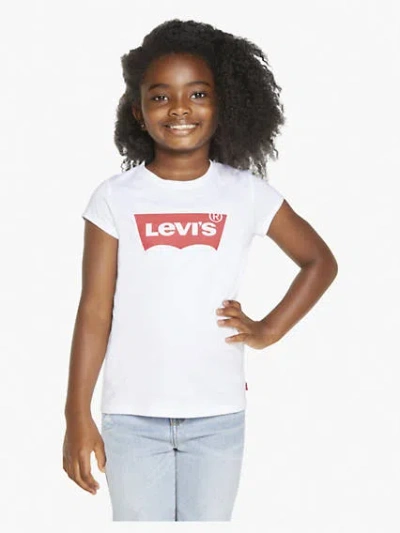 Levi's Logo T-shirt Little Girls 4-6x 4 In White