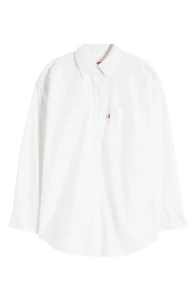 Levi's Lola Oversize Cotton Poplin Button-up Shirt In Bright White