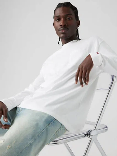 Levi's Long Sleeve Authentic Pocket T-shirt In White