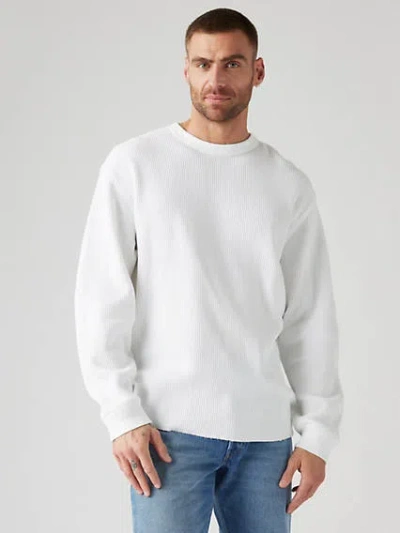 Levi's Long Sleeve Relaxed Thermal T-shirt In White
