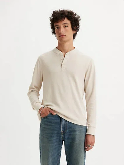 Levi's Long Sleeve Thermal Henley In Rainy Day