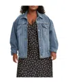 Levi's Long-sleeved Denim Coat In Black