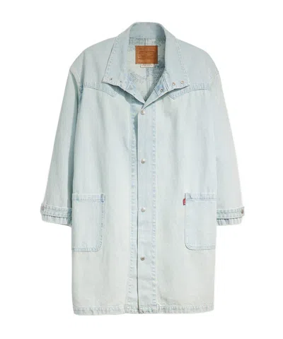 Levi's Long-sleeved Denim Coat In White