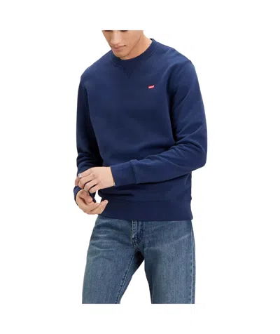 Levi's Long-sleeved Round-neck Sweater In Navy
