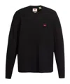 Levi's Logo-patch Crew-neck Sweater In Black