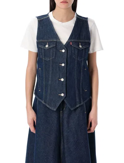 Levi's Loose Vest In Square Circle