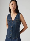 Levi's Loose Vest In Square Circle