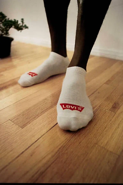Levi's Low Cut Batwing Logo Recycled Cotton Socks 3 Pack In White